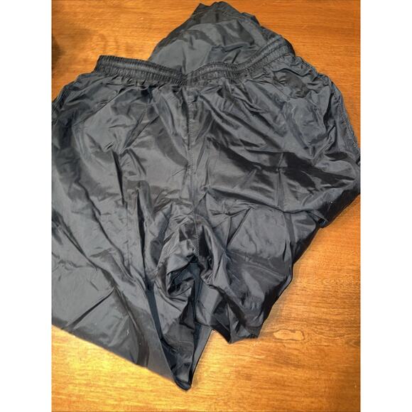 Vintage Nike Black Track Pants Youth XL 26x29 baggy With Zipper Ankles 90s Y2K - Picture 6 of 7